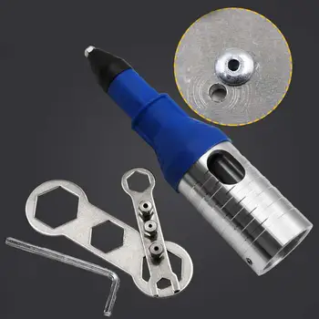 

Electric Rivet Nut Machine Riveting Tool Cordless Riveting Drill Adaptor Insert Nut Tool Riveting Drill Adapter 2.4mm-4.8mm