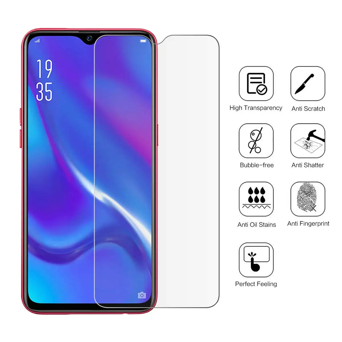2.5D 9H закаленное стекло для VIVO V17 Neo Защита экрана смартфон Fornt защитная пленка