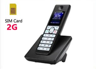 Black Многоязычная GSM Беспроводная Поддержка 2G 3g sim-карта беспроводной телефон с SMS подсветкой красочный экран стационарный телефон для дома - Цвет: Black
