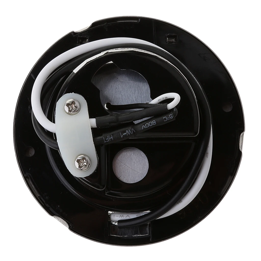 Marine 9 LED Round Light Prismatic Push Lens ON / OFF Brushed Nickel Bezel