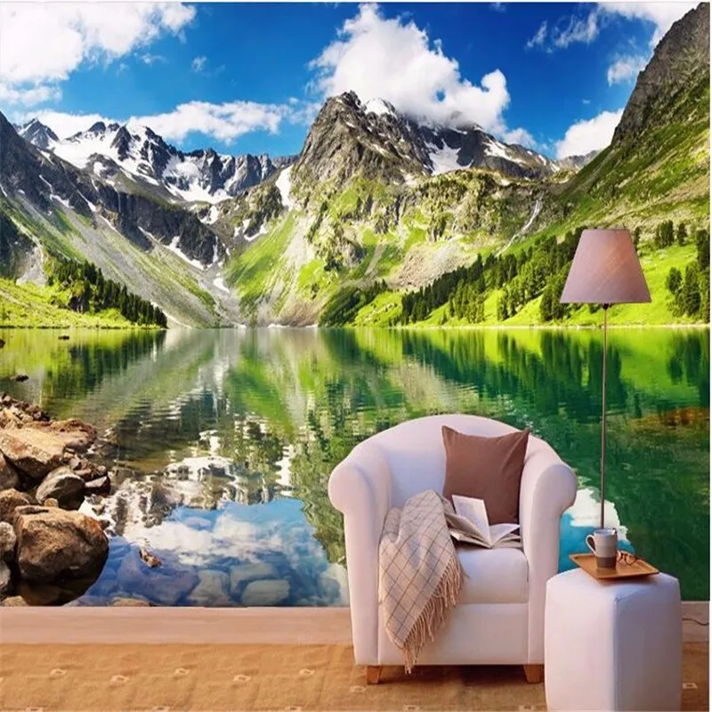 custom-photo-wall-mural-wallpaper-3d-Luxury-Quality-HD-Snow-Mountain-lake-mountains-natural-style-large (2)