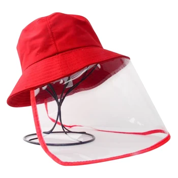 

Spot Face Shield Mask Anti-spitting Protective Bucket Hat with Transparent Face Cover Sandproof Sun Protection Anti-dust Hat