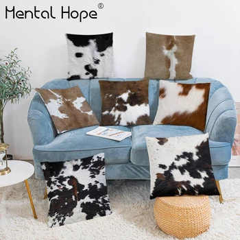 

Cartoon Printed Decorative Cushion Cover Animal Spots Pattern Throw Pillow Cover Home Decor Square Pillowcase for Sofa Bed