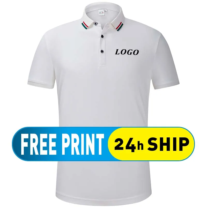 

GTONG Summer Breathable Men's Polo Shirt Custom Print Logo Mercerized Cotton T-shirt Embroidery Company Personal Brand Logo Top