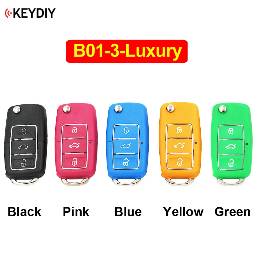 3 кнопки дистанционного Управление Key b-серия для KD900 KD900+ URG200 мини KD KD-X2 B01-3-Luxury B01-3 цвет: черный, синий, желтый, розовый, зеленый цвет