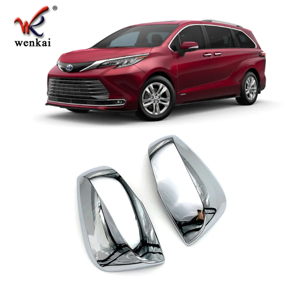 Car Rearview Side Mirror Cover Cap Garnish For Toyota Sienna 2021 2022 AccessoriesMirror