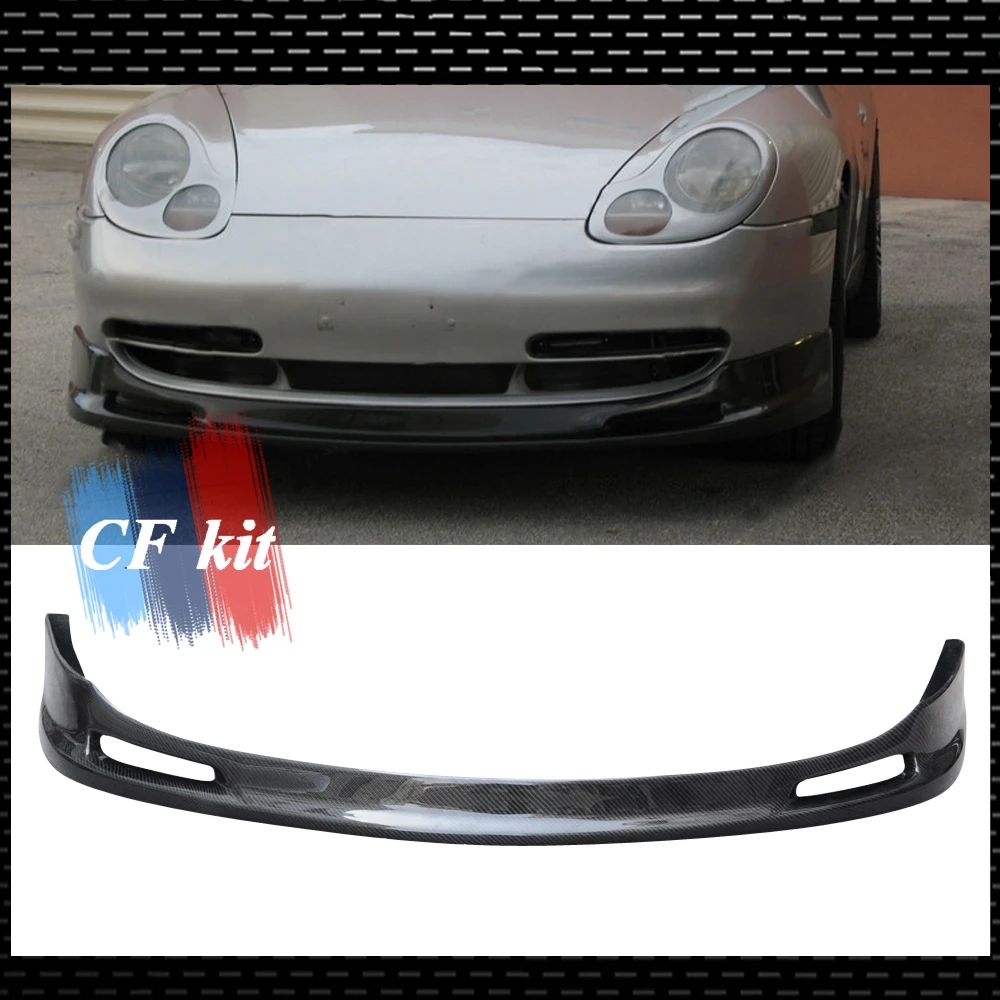 Спойлер для переднего бампера из углеродного волокна Porsche 996 911 Carrera 1999 2001 Стайлинг
