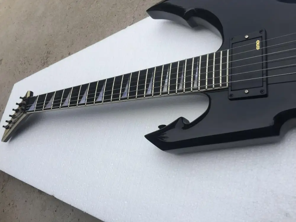 Guitarra Eléctrica jackson de mano izquierda guitarra de forma extrauna envatio gratis negro mate guitarra hecha a mano