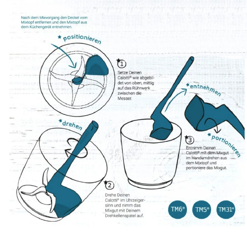 Kitchen Spatula Rotating For Kitchen Thermomix TM5/TM6/TM31 Removing Portioning Food Multifunction Rotary Mixing Drums Spatula Cake Tool