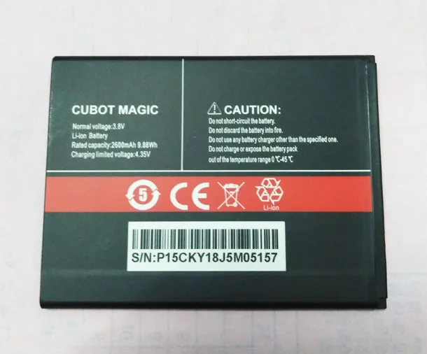 Оригинальный аккумулятор Cubot Magic 2600 мАч 3 8 в для смартфона с изогнутым дисплеем