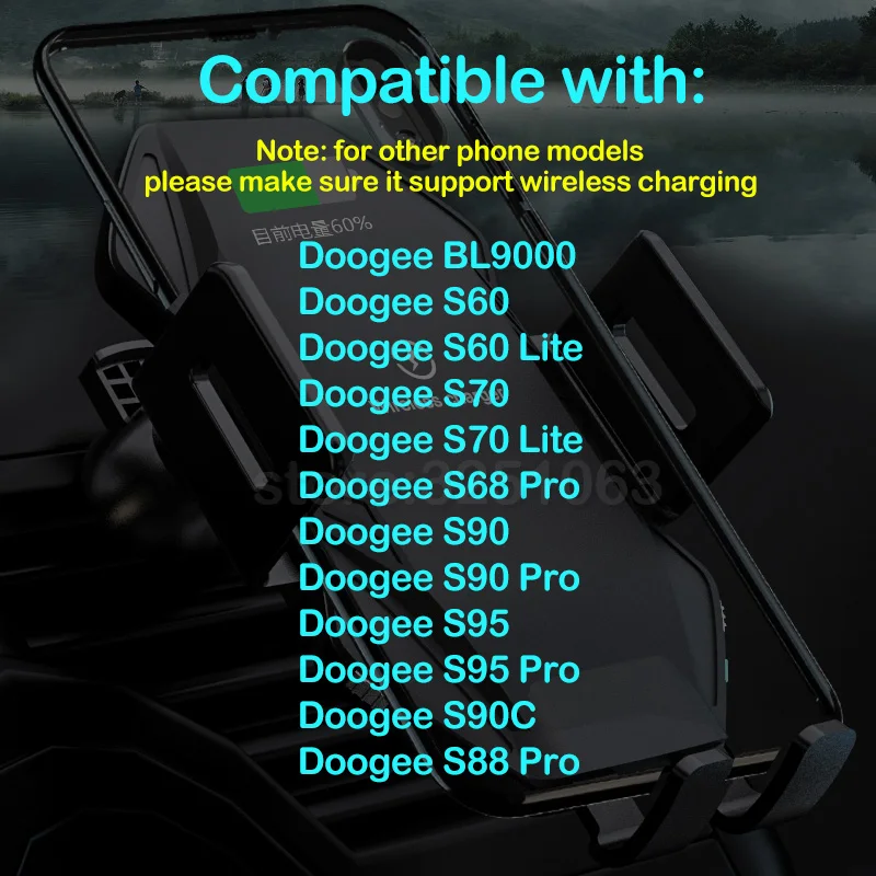 Qi 10 Вт быстрое автомобильное беспроводное зарядное устройство для Doogee S95 S90 S90C S88