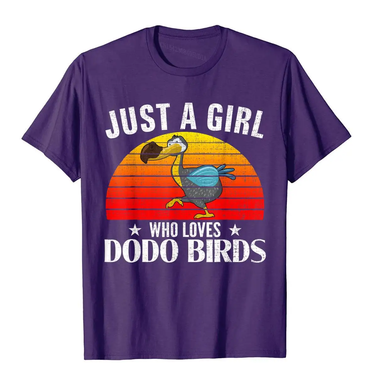 Retro Just A Girl Who Loves Dodo Birds Funny For Women Gift T-Shirt__B8563purple