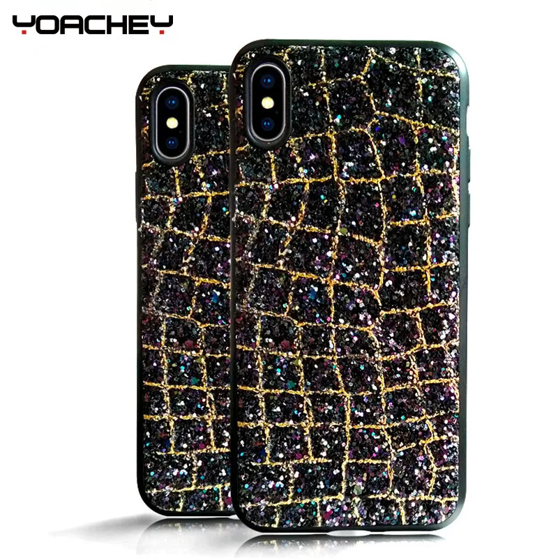 Bling Glitter Case For iphone 7 8 6 6S Plus 7Plus Woman Fashion Diamond Sequins Hard Back Cover for iPhone X XS 8Plus Phone |