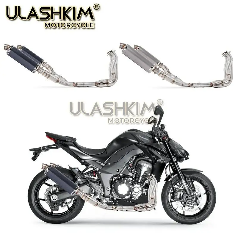 Полная выхлопная система мотоцикла без шнуровки для kawasaki Z1000 Z1000R Z1000J Ninja1000 2010- Модифицированная средняя Соединительная труба