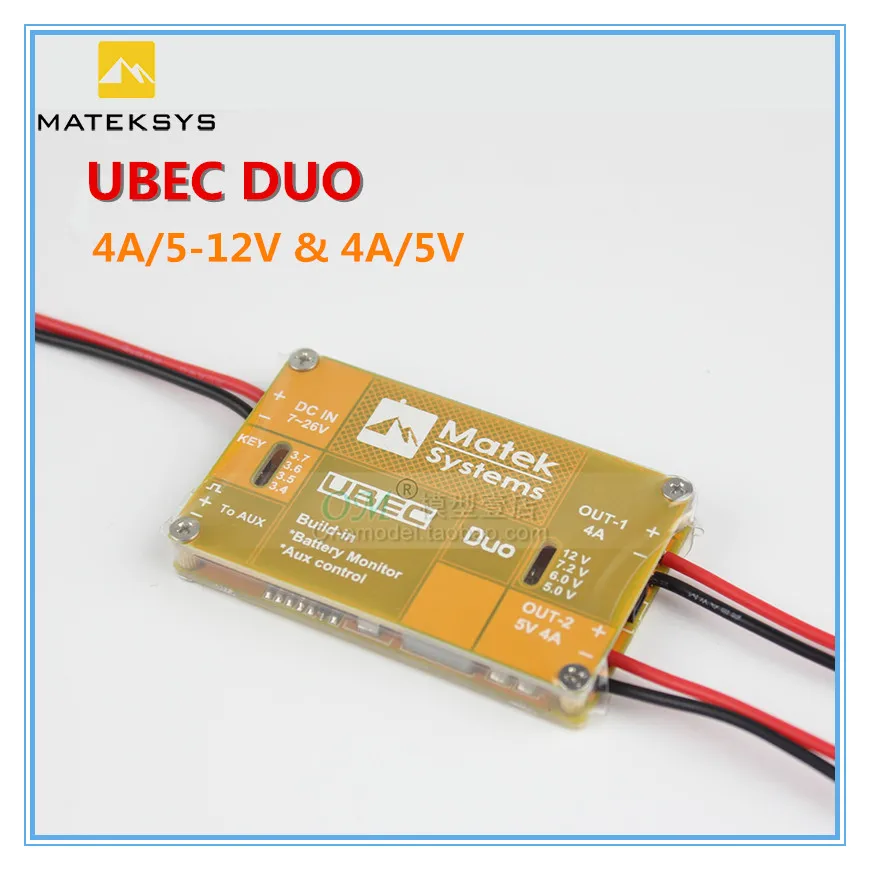 Оригинальная система Matek UBEC DUO 4A/5 ~ 12 В и для радиоуправляемого квадрокоптера