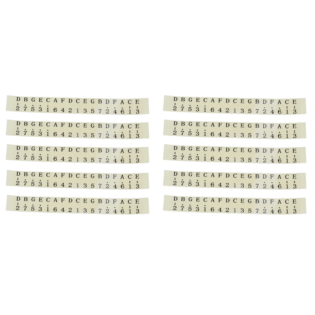 10 Pieces Kalimba Thumb Piano Note Sticker for Beginner Musical Performance 10 Pieces Kalimba Thumb Piano Note Sticker for Beginner Musical Performance