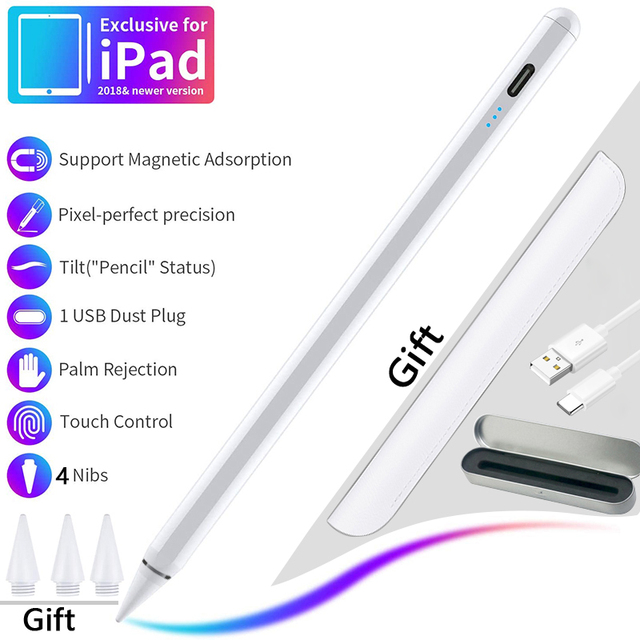 pen for iPad Air 4 3 Mini 5 7.9 10.2 2019 iPad Accessories For iPad Pencil Apple Pencil 2 1 for iPad 7th 8th 11 12.9 2018