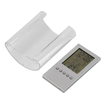 

OUTAD Digital Desk Pen/Pencil Holder LCD Alarm Clock Thermometer&Calendar Display