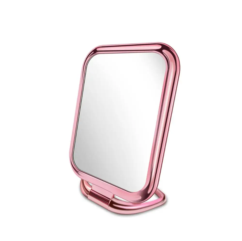 Pink Square Зеркало настольное косметическое pучное зеркало для макияжа женское складное зеркало двойные боковые карманные зеркало складное для макияжа складные настольные стоящее зеркало для макияжа увеличительное зеркало трюмо - Цвет: Pink Square