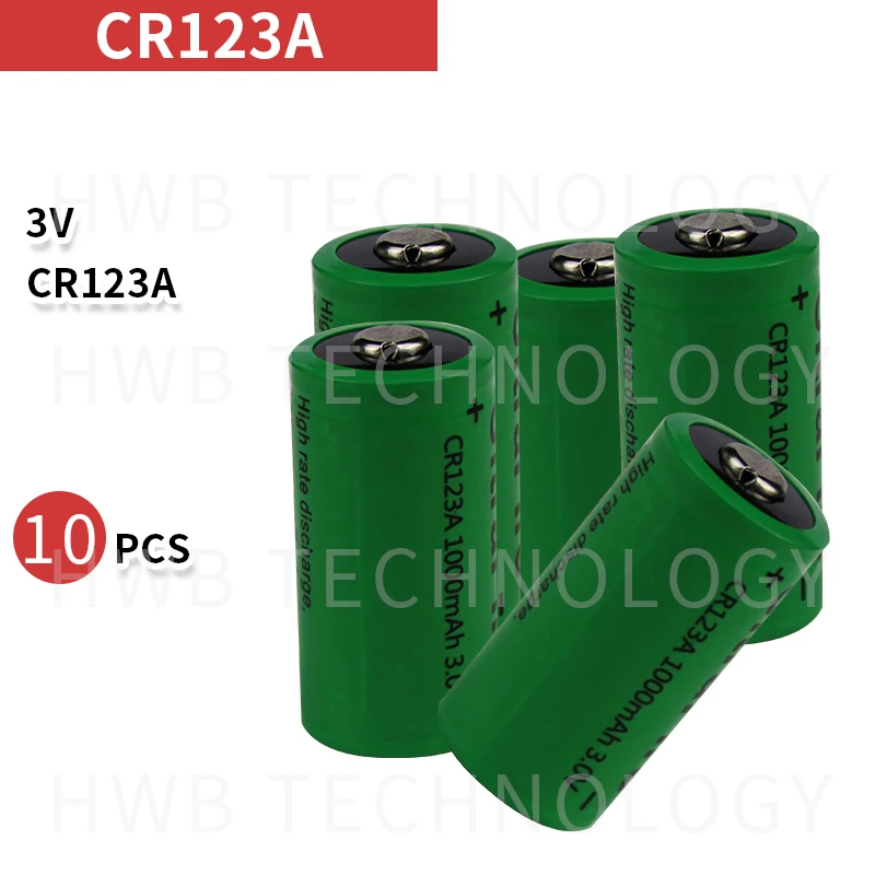 10X16340 1000mah 3v cr123a 16340 аккумуляторная батарея 3,0 v rcr123a 16340 литиевых батарей