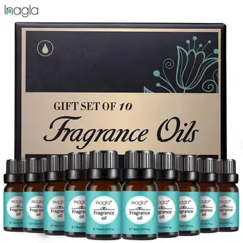 

INAGLA Oil Fragrance Oil 10ML Soap Make Floral Perfume Air Fresh Diffuser 10PCS,Helps To Sleep, Relaxing Soothing Oil Essentials