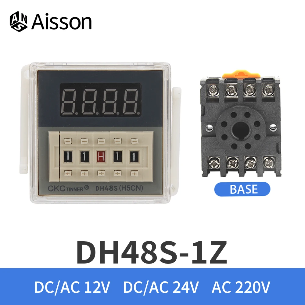 DH48S-1Z Timer Relay Switch Digital LED Programmable 0.01S-99H99M Socket Base Delay AC/DC 12V 24V 36V 110V 220V 380V | Обустройство
