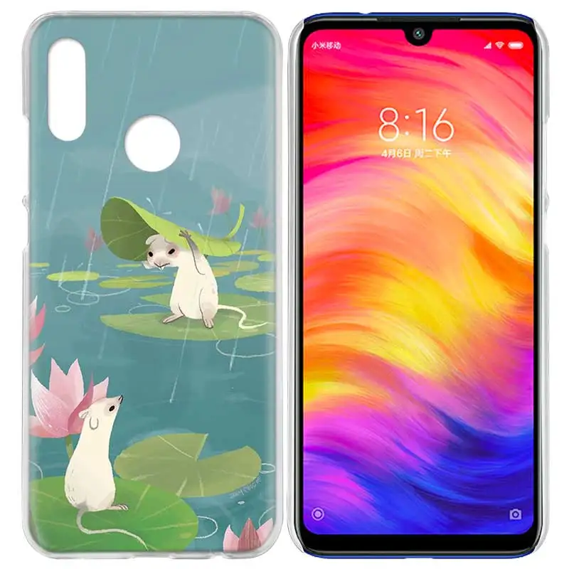 04 Чехол для Xiaomi Redmi Note 7 7A фотоаппаратов моментальной печати 7S 6 6A 5 Y3 K20 mi 8 до 9 лет CC9 CC9E A1 A2 A3 играть F1 Lite Pro Plus с изображением милых животных крыса - Цвет: 04