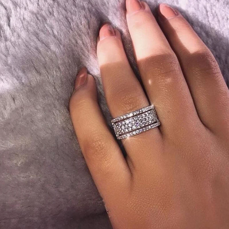 

Fashion Women Men Wide Type Ring Titanium Steel Rings Men Band Simulated Rings Party Romantic Wedding Jewelry