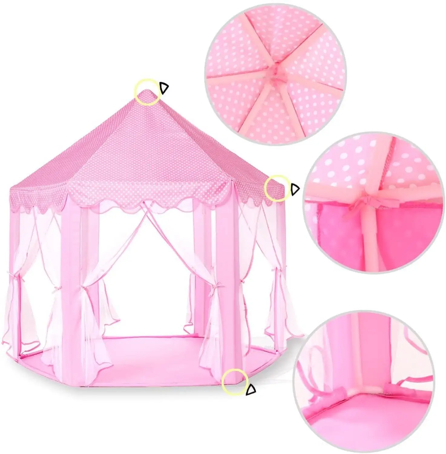 Portable Kids Toy Tipi Tent Ball Pool Princess Girl Castle Play House Children Small House Folding Playtent Baby Beach Tent 6