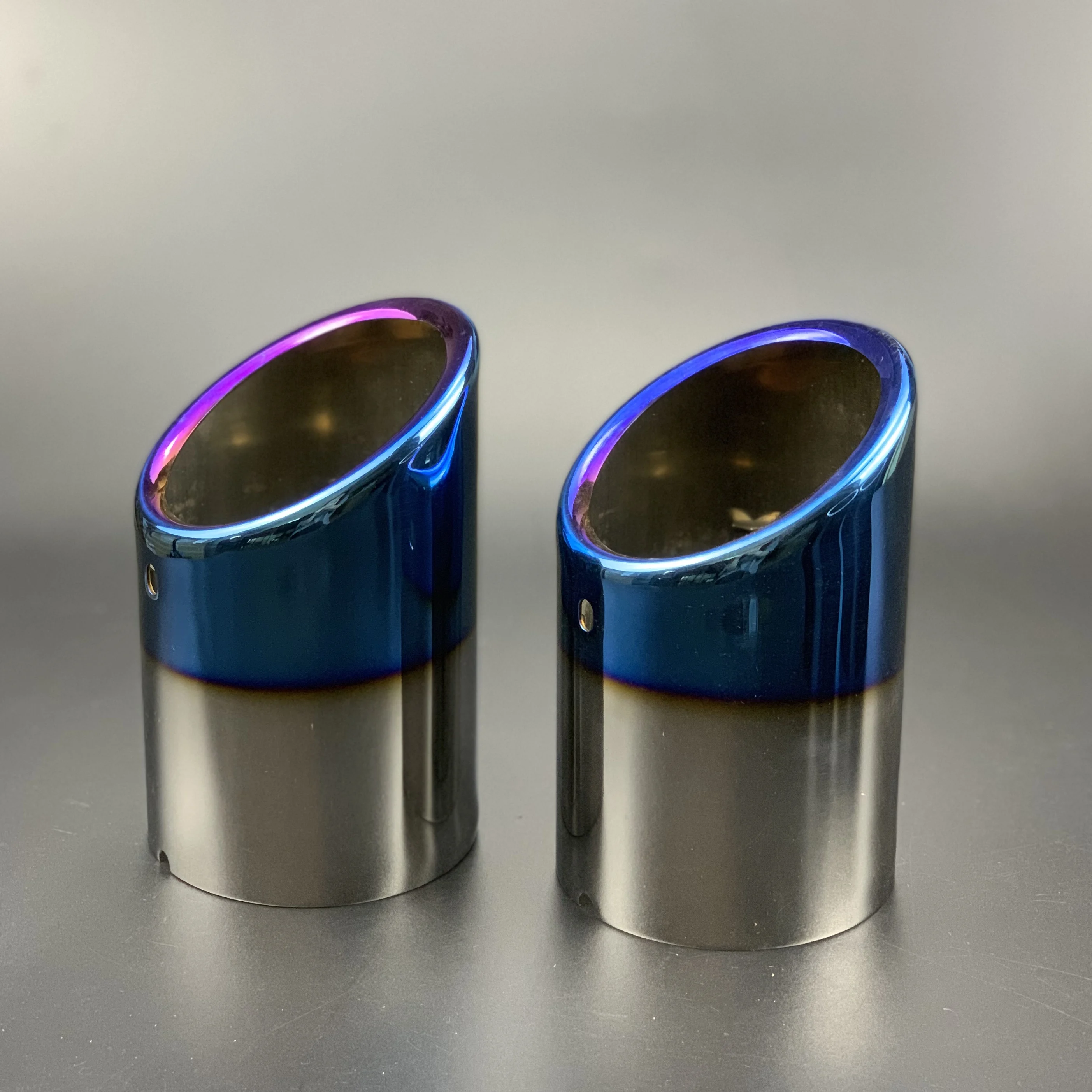2pcs Car-styling Car Exhaust End Tip Pipe For Audi A5 Inlet 88mm Stainless Steel Muffler Tail Throat Decoration Accessories