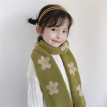 

Autumn and Winter new arrival flowers print baby scarf female thick warm children comfortable soft lovely scarf