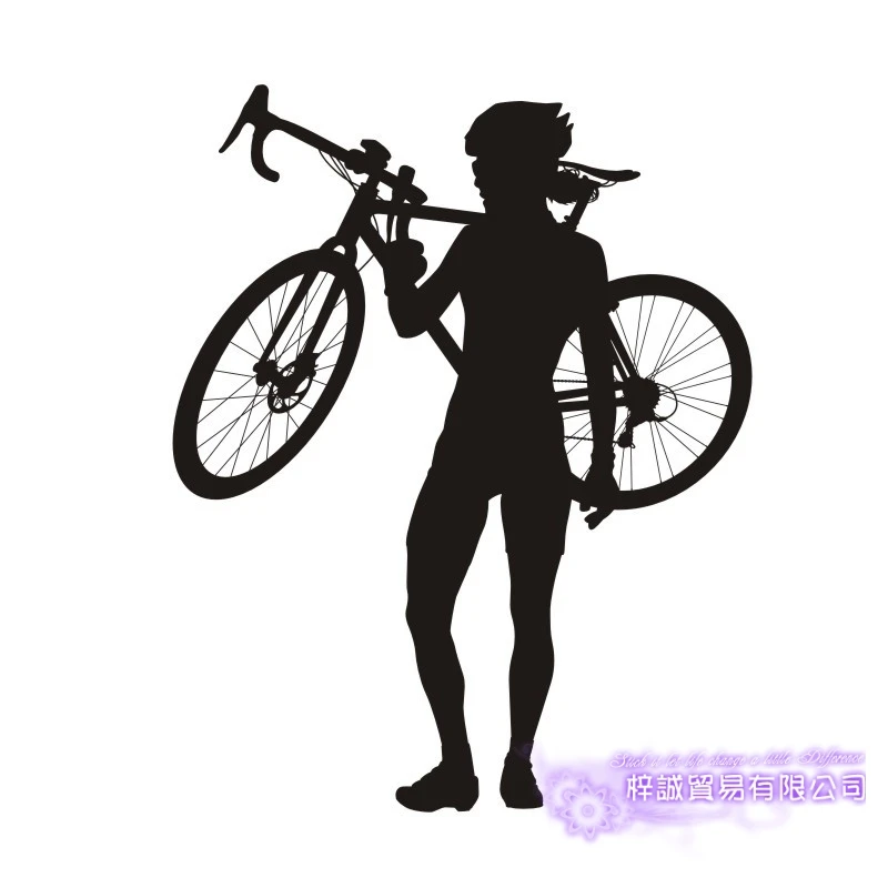 DCTAL Kids Room Women Bike Sticker Bicycle Car Decal Posters Vinyl Wall Decals Pegatina Decor Mural