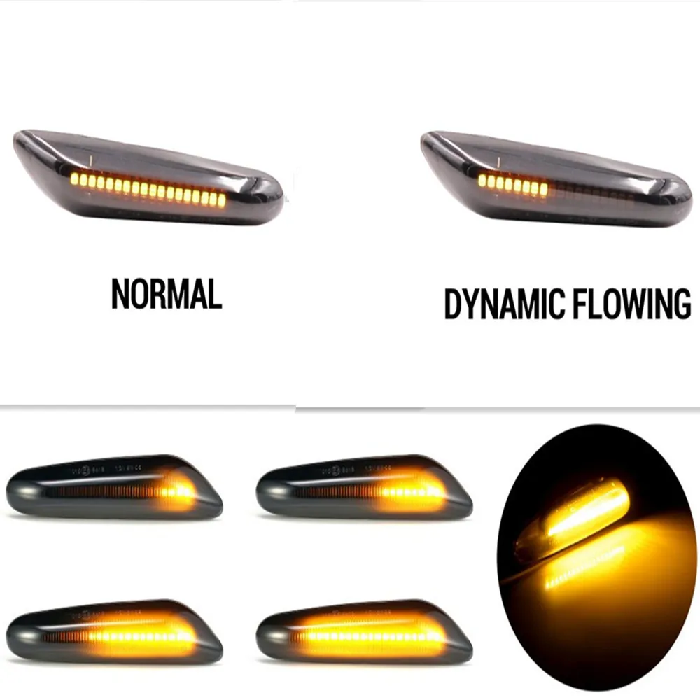 

1Pair Car Turn Signal Lights Dynamic Flowing LED Indicator Blinker Lamp For BMW E90 E91 E92 E93 E46 E60 E82 E83 E87 E88 X1 X3 X5
