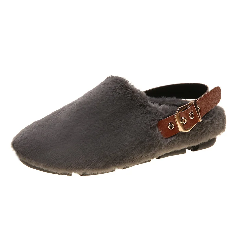 Весенне-осенние туфли на плоской подошве; женская обувь; Zapatos de mujer; модные короткие плюшевые туфли с закрытым носком