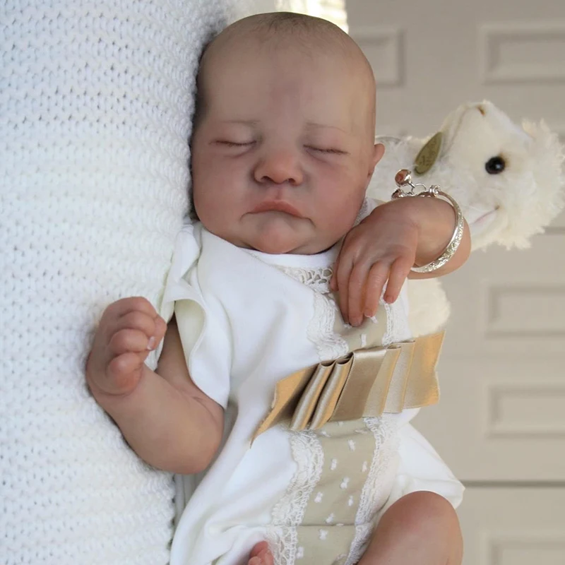 

19 Inch Real alive bebe reborn doll soft cotton body silicone reborn baby dolls detail hand painting boneca toys gift