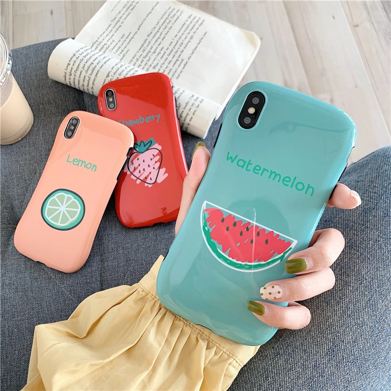 2020 NEW Cartoon Fruit Strawberry Phone Case For iPhone XS MAX XR 11 PRO 6 6S 7 8 PLUS Full Cover Soft IMD |