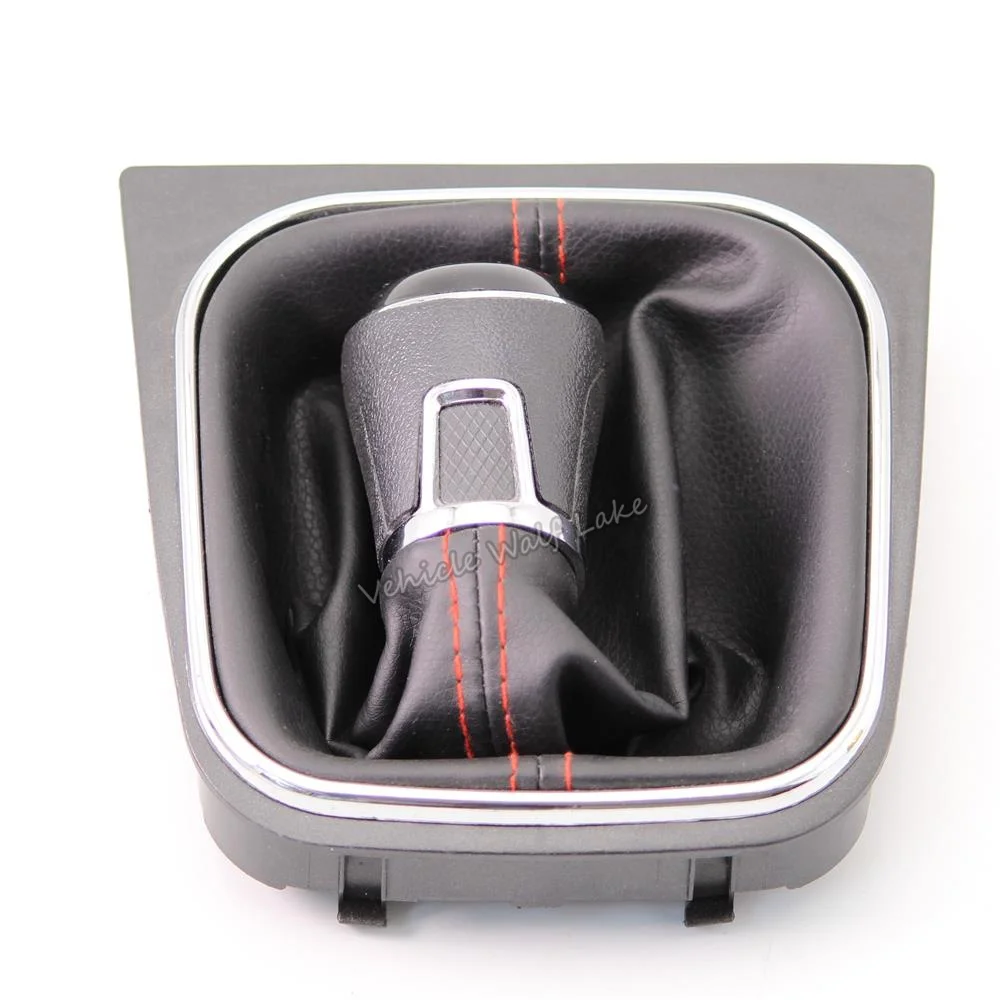 Для VW EOS 2006 2007 2008 2009 2010 2011 автомобильный-stying 6 Скорость автомобиля Шестерни переключатель ручки для включения и выключения с кожаные ботинки