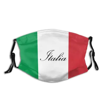 

Flag Of Italy Non-Disposable Face Mask with filter Anti Haze Dust Mask Protection Mask Respirator Mouth Muffle