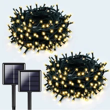 

LED Solar Powered String Lights 17M 22M 8 Mode Outdoor Waterproof Fairy Light Garden Garland Christmas Party Holiday Decor Lamp