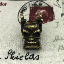 EDC Открытый карманный инструмент латунный Грузовик голова бусины-черепа Парашютная веревка нож бусины подвесной фонарик палец Тигр бусины