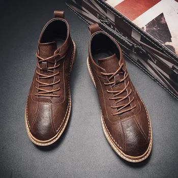 

cuero sneakers altos moccasins de lather piergitar tenis Moccasins mens man para shoes hombre men piel high Mens black cowhide