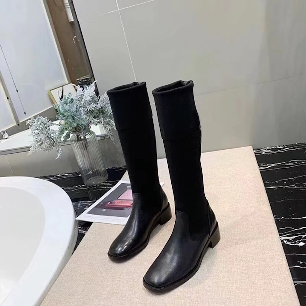 

Women's Boots New Fashion High Boots Genuine Leather Ladies Shoes Brands Designer Winter Shoes Hot Sell Over-The-Knee Boots