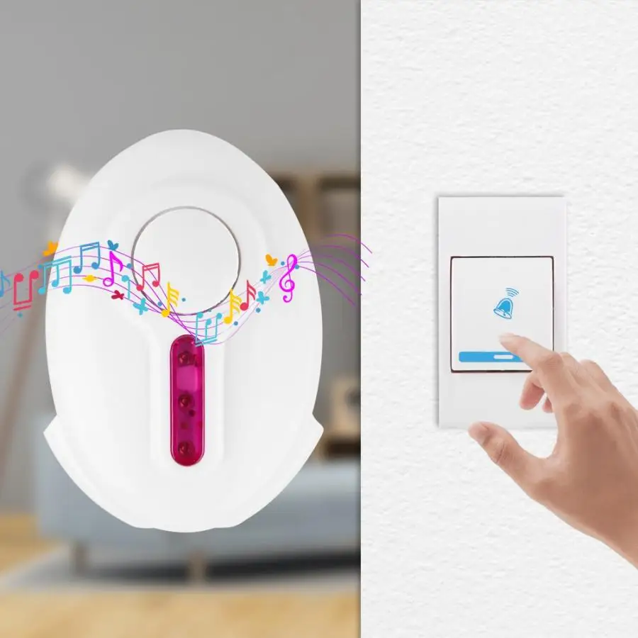 

One for Two Wireless Smart Door Bell DC Door Open 36 Chime Home Entry Security Doorbell