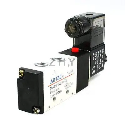 

DC 12V 250mA 3W 2 Positions 5 Ports 4V210-08 Model Pneumatic Solenoid Valve