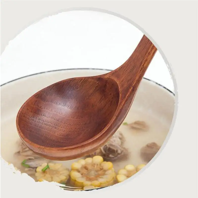 Твердая деревянная ложка для каши ложка для супа кухонная утварь для кухни домашнего ресторана(26x8 см