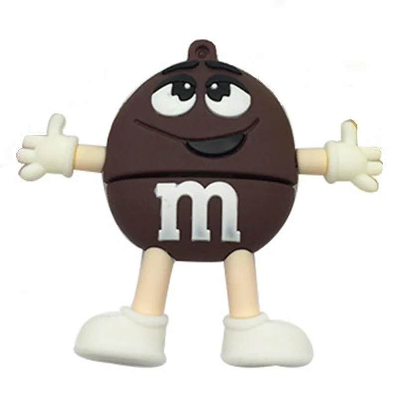 USB флеш-накопитель 128 Гб мультфильм M& M Chocolate Bean usb 2,0 4 ГБ 8 ГБ Флешка 16 Гб Флешка 32 Гб 64 Гб usb карта памяти - Цвет: brown