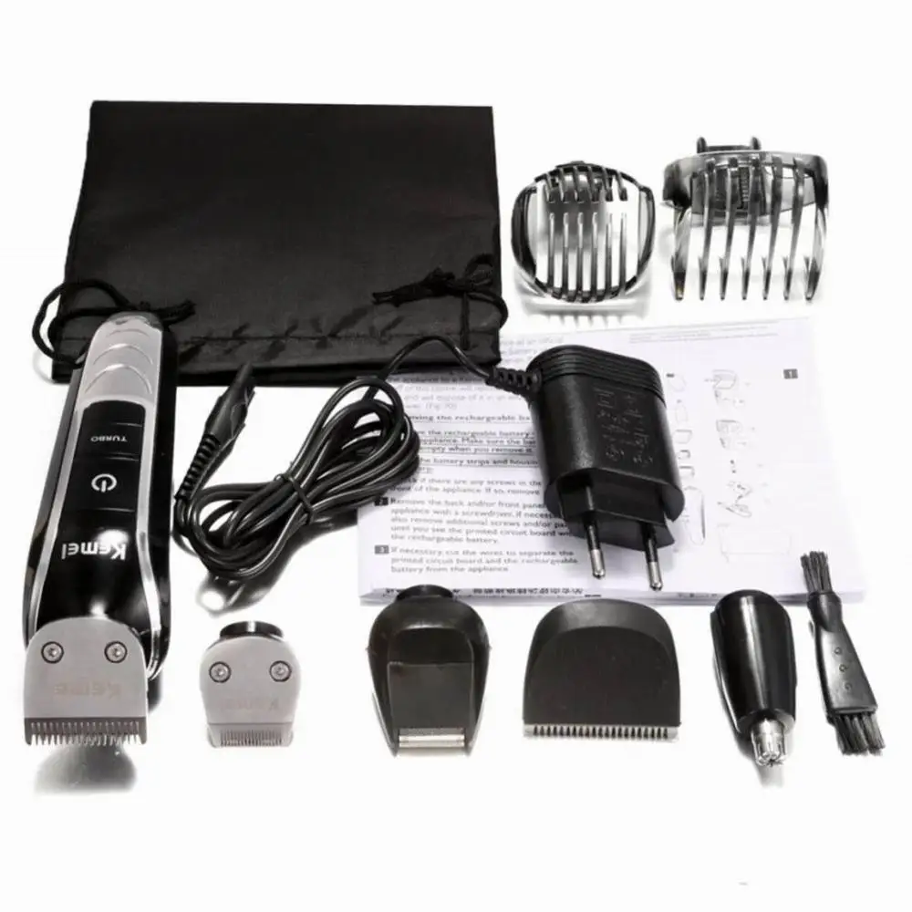 Portable Rechargeable Electric Hair Trimmer Professional 5-in-1 Multi-function Hair Clipper Beard Trimer For Men Grooming