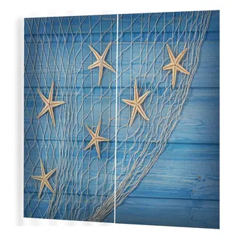 

Wood fishnet Pattern Curtains Divider Nice Window Curtain 170*200 Romantic Curtains For Living Room