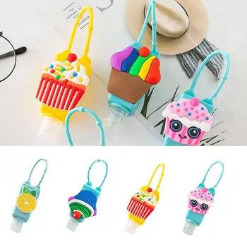 

5Pcs 30ml Refillable Empty Bottle with Colorful Cartoon Fruits Silicone Cover Portable Hand Sanitizer Container Holder Dispenser