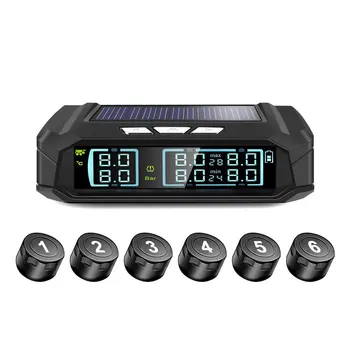 

Tire Pressure Monitoring System 8.0bar 6PCS Sensor Tire Pressure Alarm Truck USB TPMS Windshield Vehicles Explosion Proof